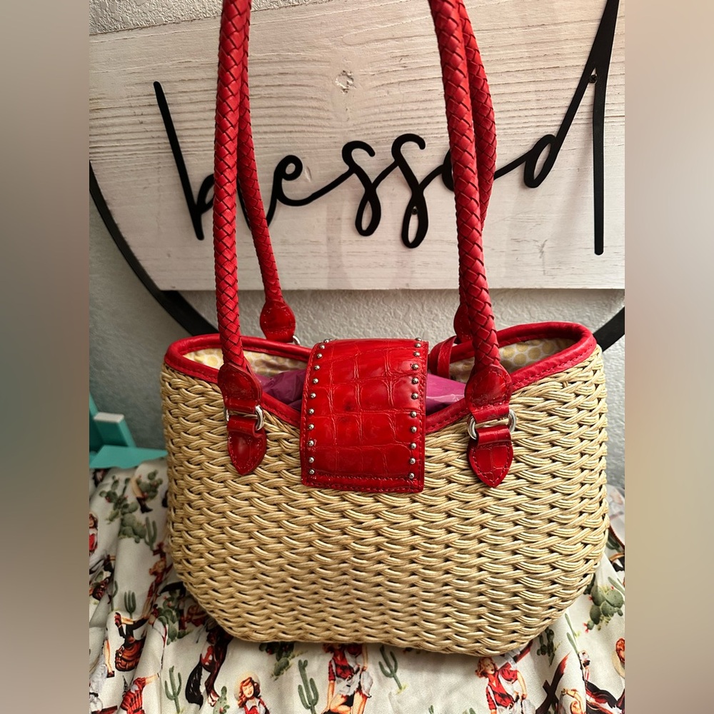 Brighton Weaved Wicker Purse - Picture 6 of 12